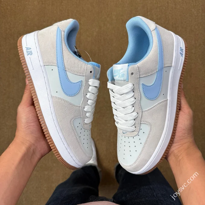 3A Pure Original Air Force 1 AF1 Grey Blue Gum Sole Sneakers IB6388-002