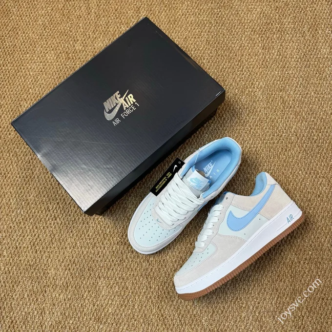 3A Pure Original Air Force 1 AF1 Grey Blue Gum Sole Sneakers IB6388-002