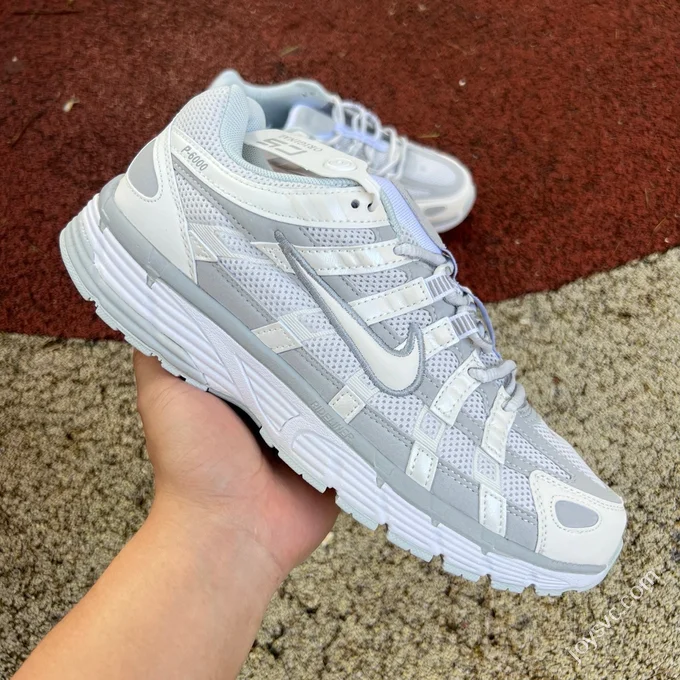 Nike P-6000 White Grey Low Top Sneakers FV6603-101