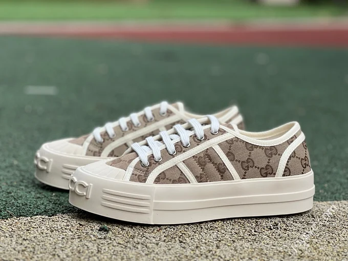 Gucci Platform Canvas Shoes 5cm Invisible Height Increase