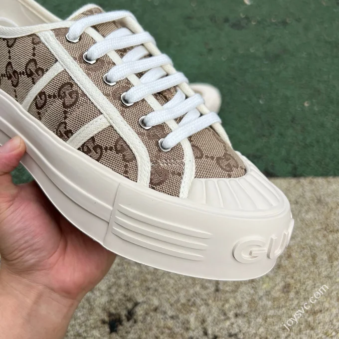 Gucci Platform Canvas Shoes 5cm Invisible Height Increase