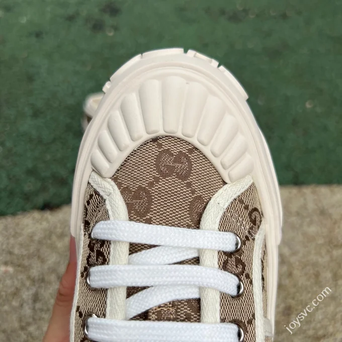 Gucci Platform Canvas Shoes 5cm Invisible Height Increase