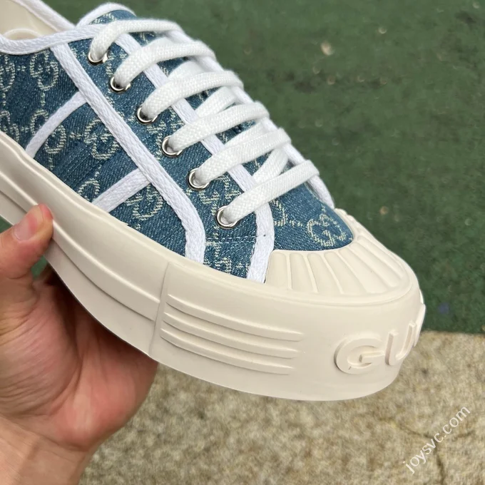 Gucci Platform Canvas Shoes 5cm Invisible Height Increase
