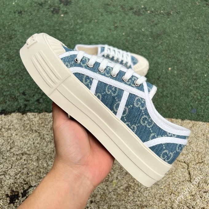 Gucci Platform Canvas Shoes 5cm Invisible Height Increase