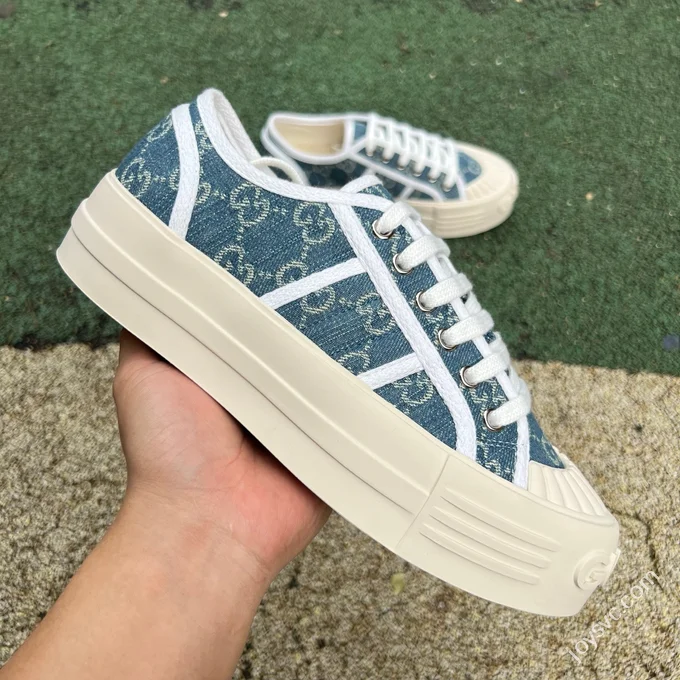 Gucci Platform Canvas Shoes 5cm Invisible Height Increase