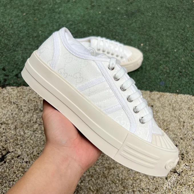 Gucci Platform Canvas Shoes 5cm Invisible Height Increase