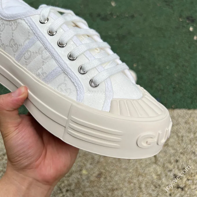 Gucci Platform Canvas Shoes 5cm Invisible Height Increase