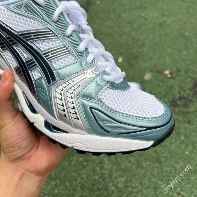 President Pure Original Asics Gel-Kayano 14 White Green Silver Running Shoes 1203A537-106
