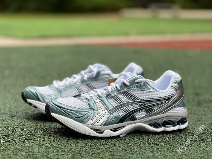 President Pure Original Asics Gel-Kayano 14 White Green Silver Running Shoes 1203A537-106