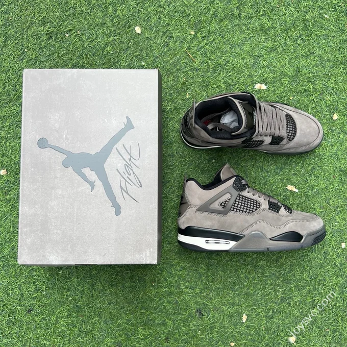 T1 Pure Original AJ4 Cave Stone Grey Black Sneakers FV5029-200