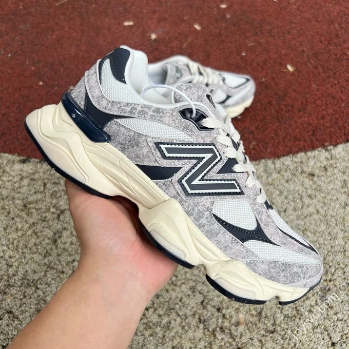Pure Original New Balance NB9060 Grey Black Snake Skin Running Shoes U9060SNA
