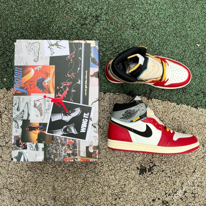 LJR Version AJ1 Union LA High Top White Red Grey HV8563-600