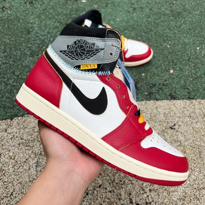 LJR Version AJ1 Union LA High Top White Red Grey HV8563-600