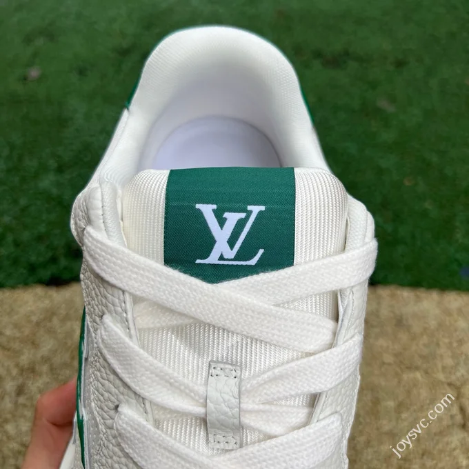 LOUIS VUITTON Classic LV White Grey Green Sneakers