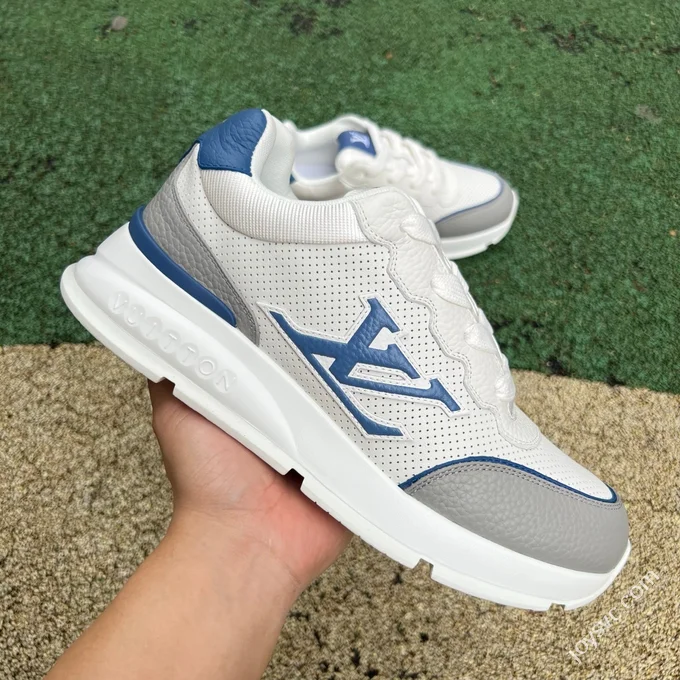 LOUIS VUITTON Classic LV White Grey Blue Sneakers