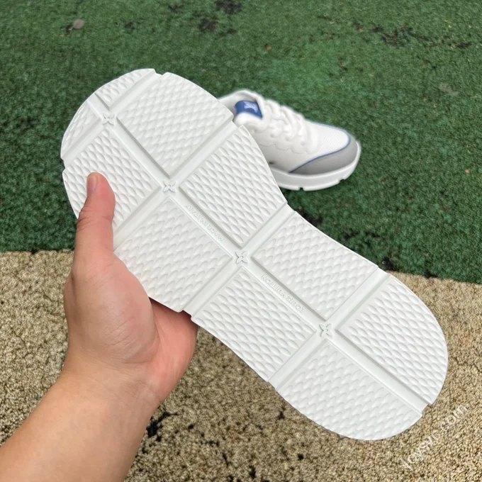 LOUIS VUITTON Classic LV White Grey Blue Sneakers