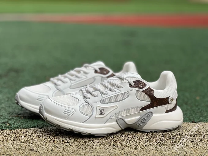 LOUIS VUITTON Olympia LV White Brown Sneakers