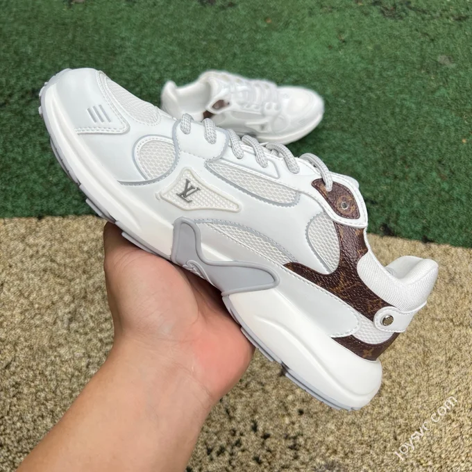 LOUIS VUITTON Olympia LV White Brown Sneakers