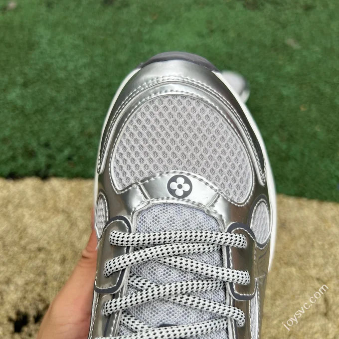 LOUIS VUITTON Olympia LV Liquid Silver Sneakers