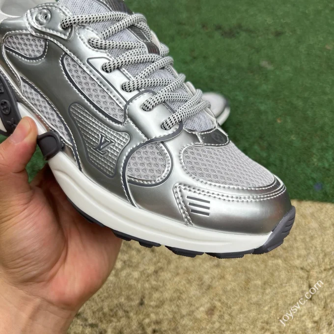 LOUIS VUITTON Olympia LV Liquid Silver Sneakers