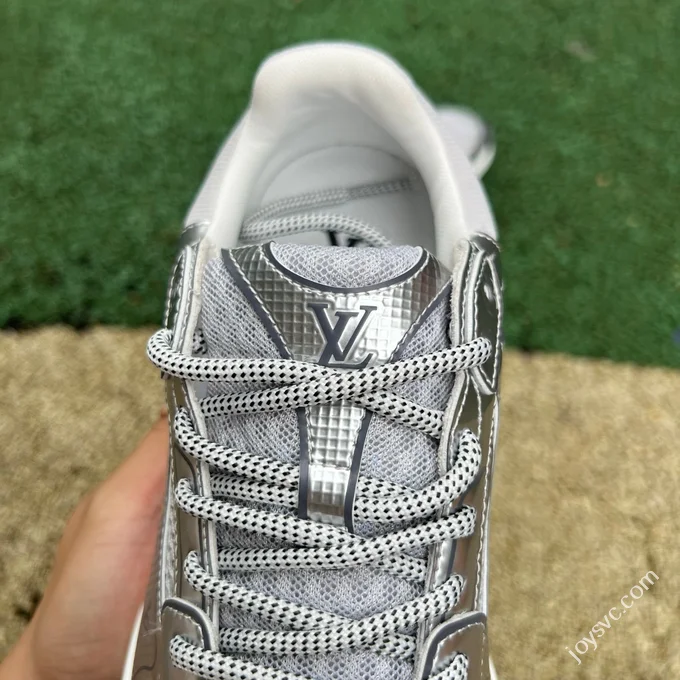 LOUIS VUITTON Olympia LV Liquid Silver Sneakers