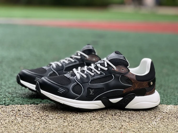 LOUIS VUITTON Olympia LV Black White Brown Sneakers