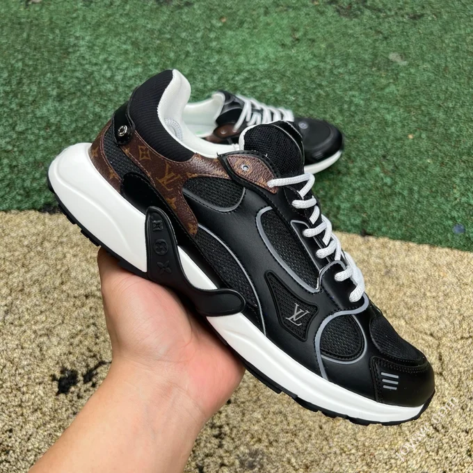 LOUIS VUITTON Olympia LV Black White Brown Sneakers
