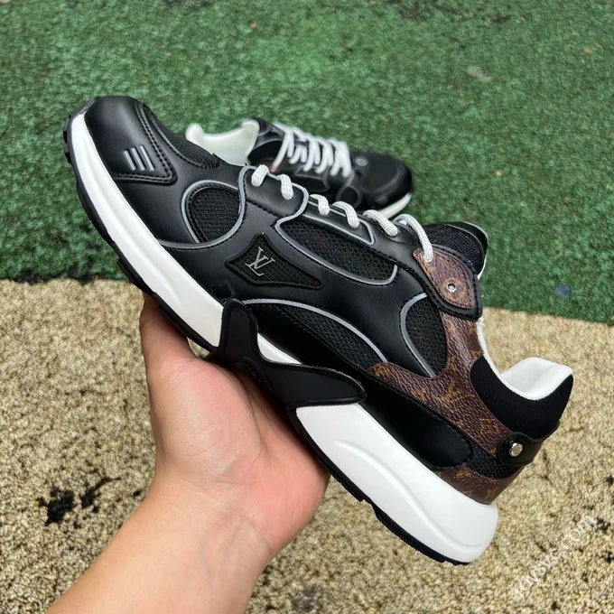 LOUIS VUITTON Olympia LV Black White Brown Sneakers