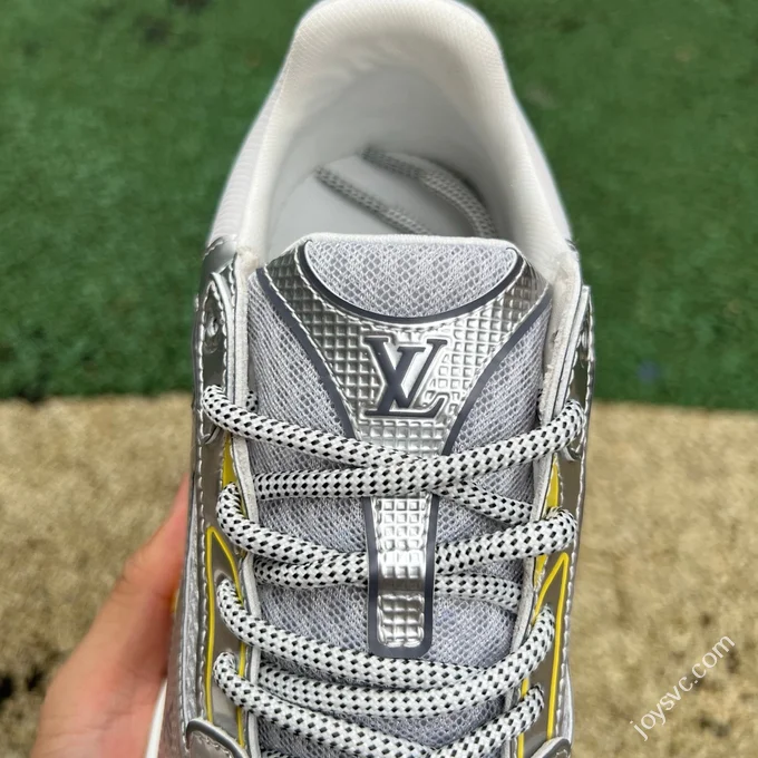 LOUIS VUITTON Olympia LV Liquid Silver Yellow Metal Silver Sneakers