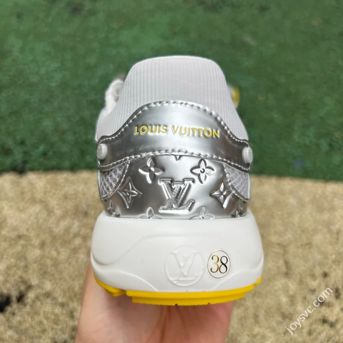 LOUIS VUITTON Olympia LV Liquid Silver Yellow Metal Silver Sneakers
