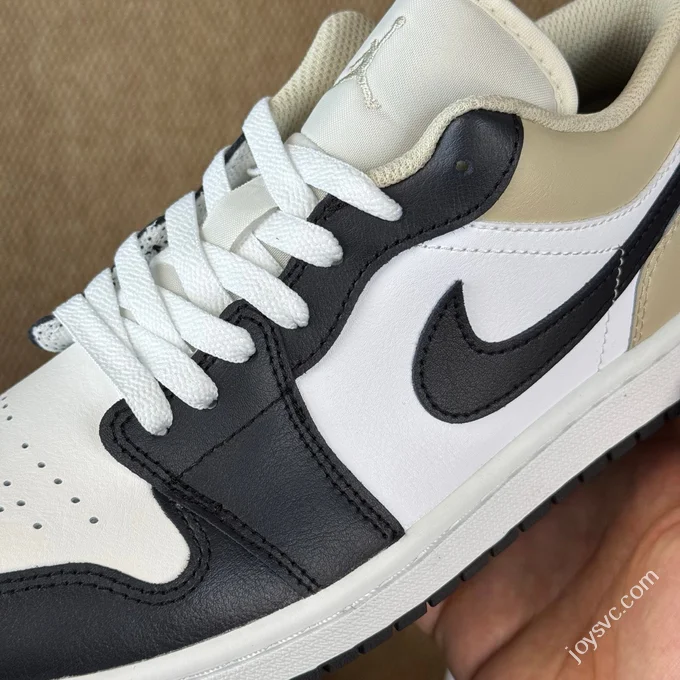 AJ1 Low White Brown Black Sneakers 553558-153