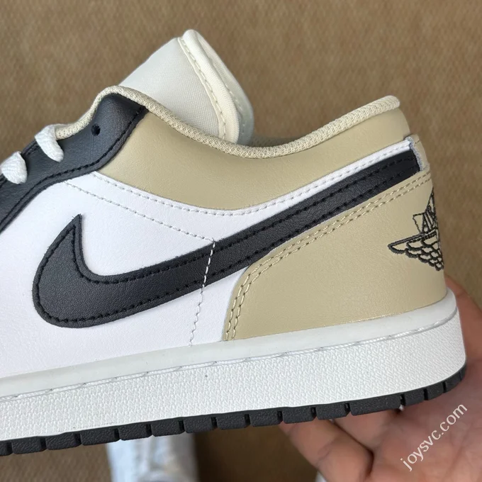 AJ1 Low White Brown Black Sneakers 553558-153