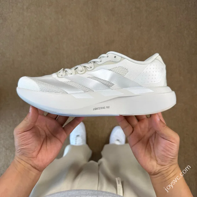 AD Adizero Evo SL Adidas Marathon Running Shoes Halo Silver JR3419