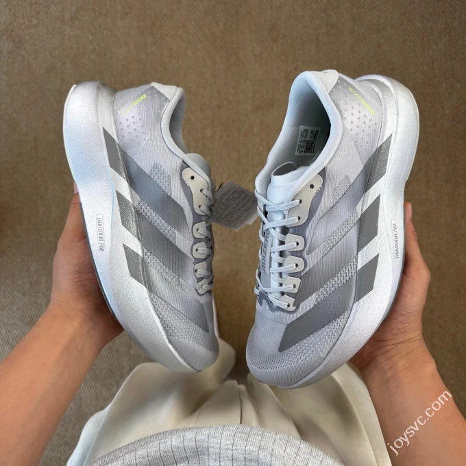 AD Adizero Evo SL Adidas Marathon Running Shoes Grey Silver JR3418