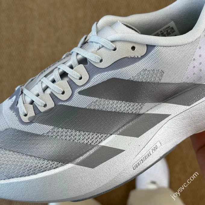 AD Adizero Evo SL Adidas Marathon Running Shoes Grey Silver JR3418