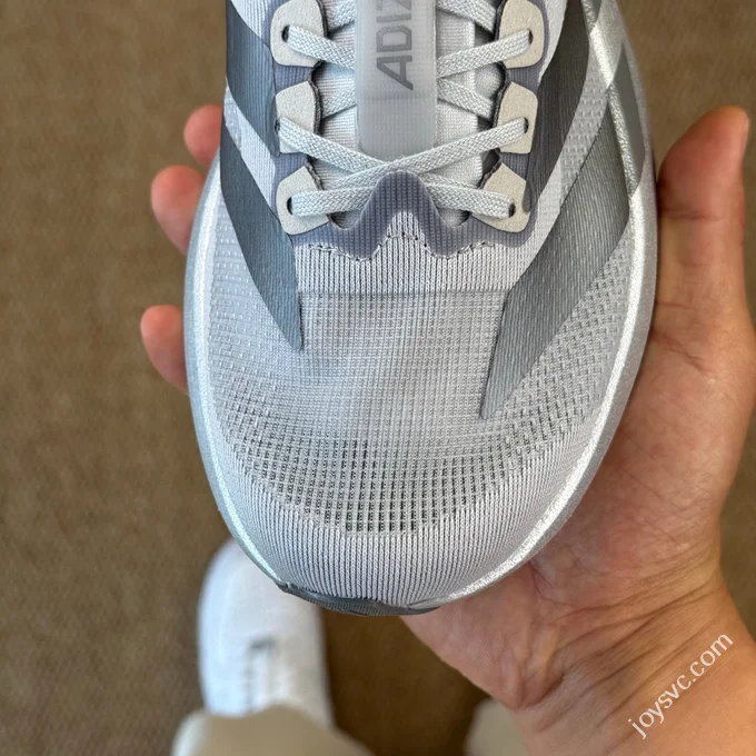 AD Adizero Evo SL Adidas Marathon Running Shoes Grey Silver JR3418