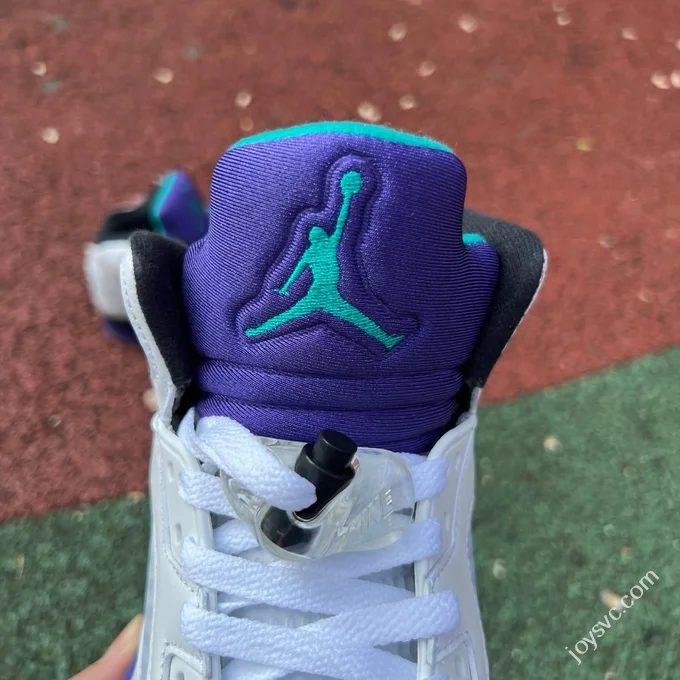 Air Jordan 5 OG White Purple Grape High Top Retro Basketball Shoes HQ7978-100