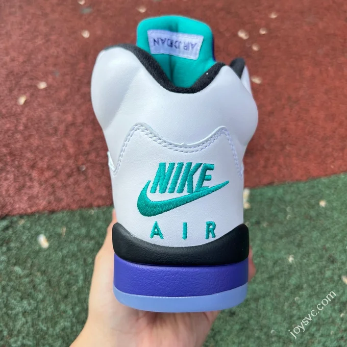 Air Jordan 5 OG White Purple Grape High Top Retro Basketball Shoes HQ7978-100