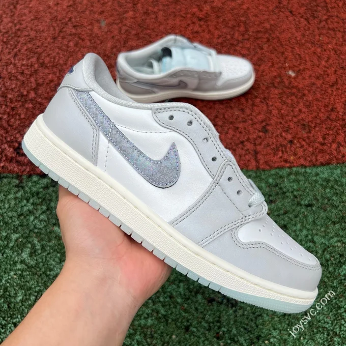 Pure Original AJ1 Low White Grey Snake Year Limited HF3144-100