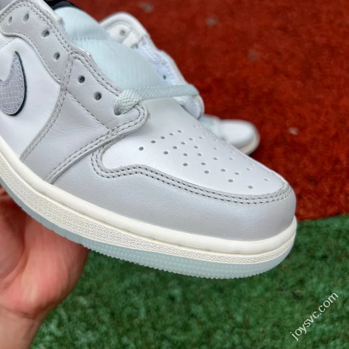 Pure Original AJ1 Low White Grey Snake Year Limited HF3144-100