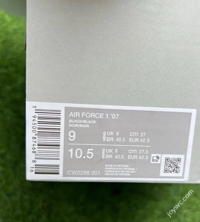 Pure Original Air Force 1 AF1 Black Soul CW2288-001