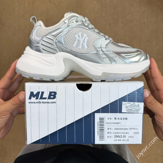 MLB Chunky Jogger Dad Shoes Standard Silver/Beige 3ASHW045N (GP001)