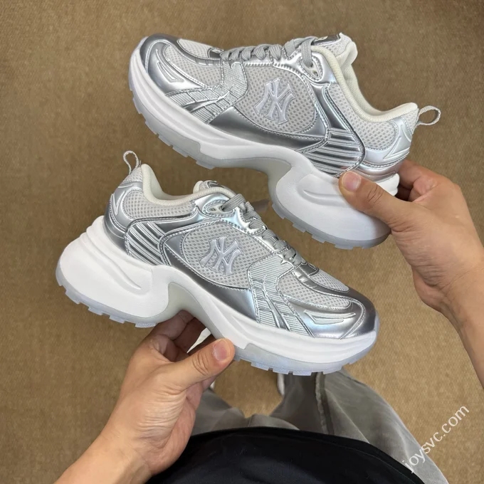 MLB Chunky Jogger Dad Shoes Standard Silver/Beige 3ASHW045N (GP001)
