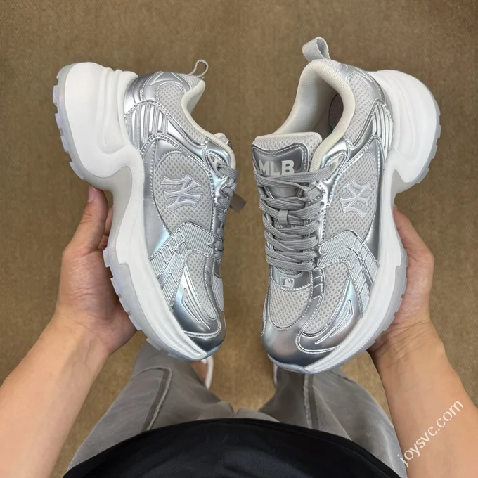 MLB Chunky Jogger Dad Shoes Standard Silver/Beige 3ASHW045N (GP001)