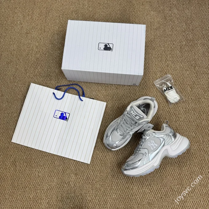 MLB Chunky Jogger Dad Shoes Standard Silver/Beige 3ASHW045N (GP001)