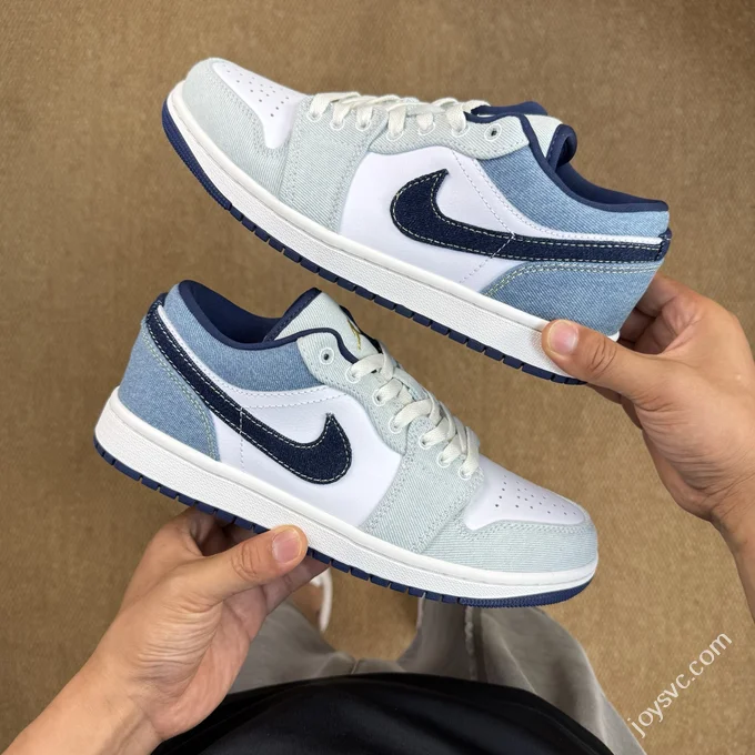 DT Pure Original AJ1 Low Denim White Blue IH0648-141