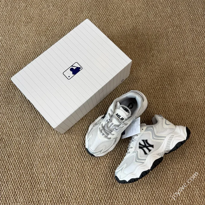 MLB Winner Chunky Cyber Dad Shoes Standard White/Silver 3ASHW075N (GP015)