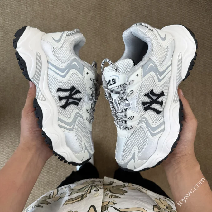 MLB Winner Chunky Cyber Dad Shoes Standard White/Silver 3ASHW075N (GP015)