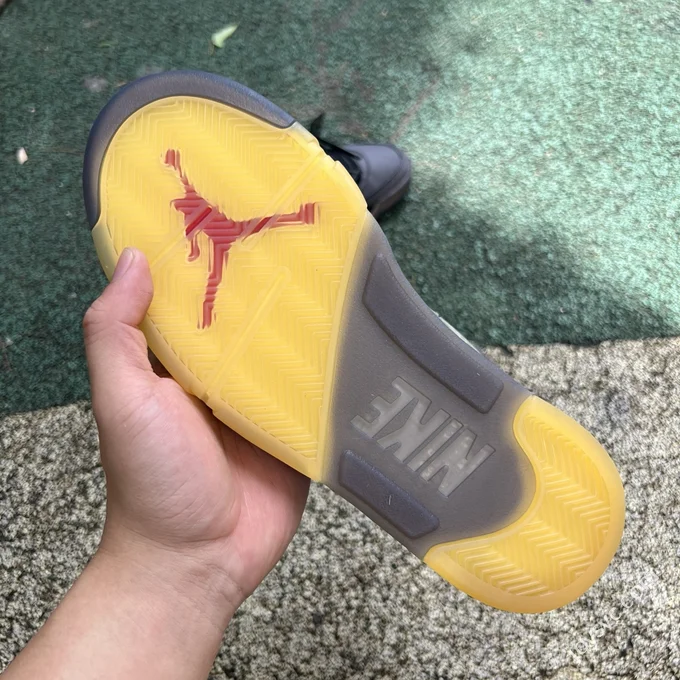 Pure Original OFF-White X Air Jordan 5 Black Translucent CT8480-001