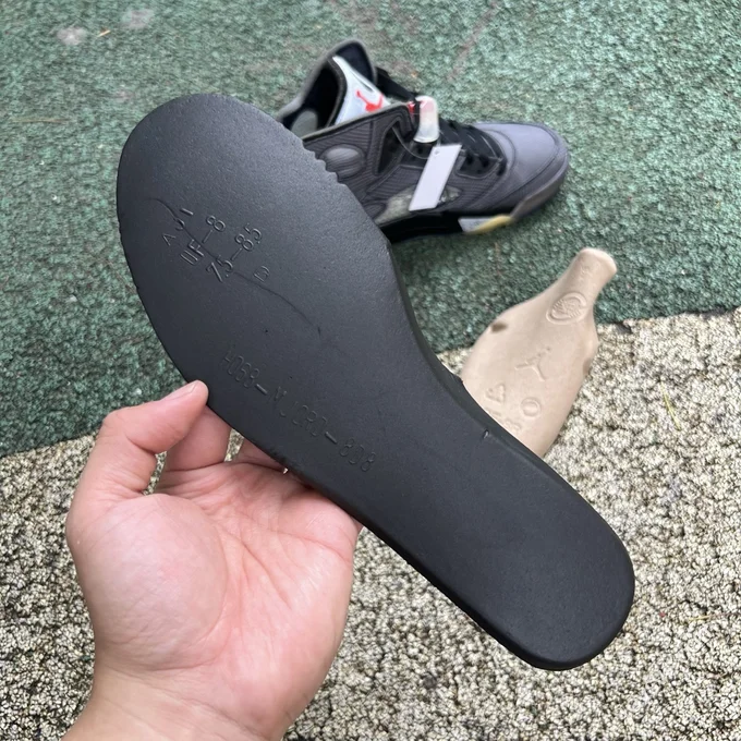 Pure Original OFF-White X Air Jordan 5 Black Translucent CT8480-001
